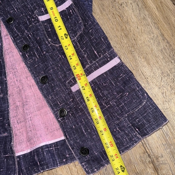 Nicole Miller • Miller Girl Linen Raw Edge Pantsuit - Picture 6 of 15